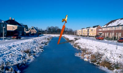een montage van het beeld in de omgeving &copy; Andr&eacute; Boone