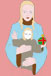 tekening naar een Maria met kind gezien in het plaatje Nuttlens
