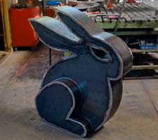 the rabbit is welded and polished