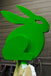 a green rabbit