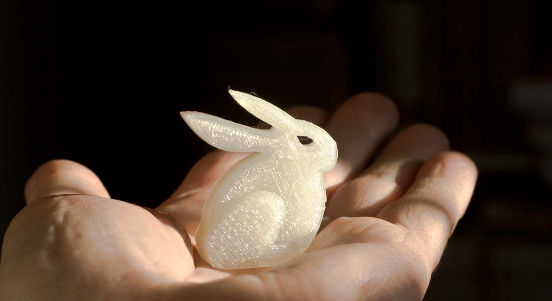 3d print van het konijn.