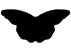 kleine zwarte stempel van de vlinder van 71 bij 51 pixels groot
